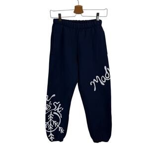 Madhappy Aspen Apres Ski Cotton Jogger Sweatpants Lounge Athleisure Navy Blue XS